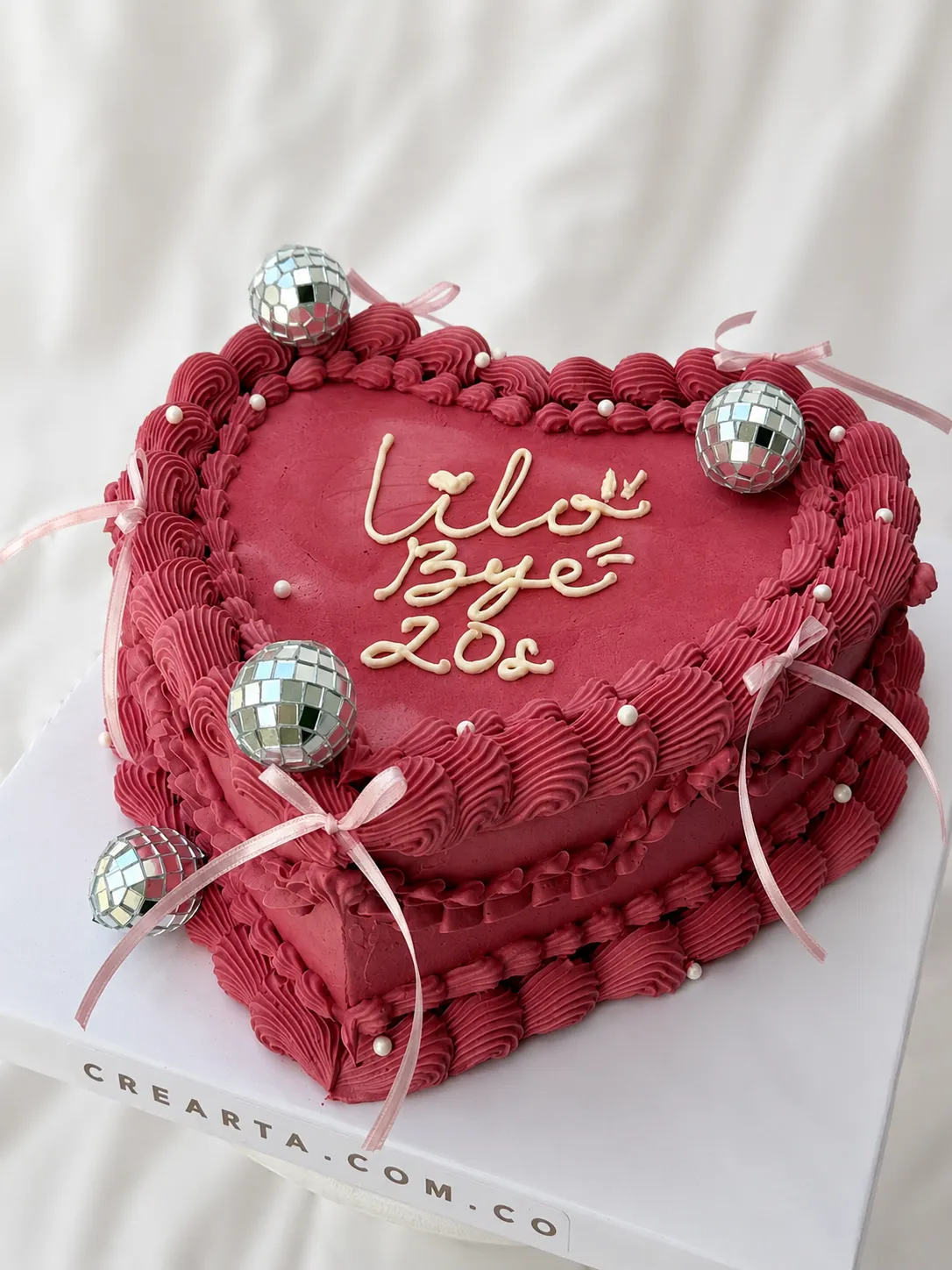 Torta Corazón Disco Pink