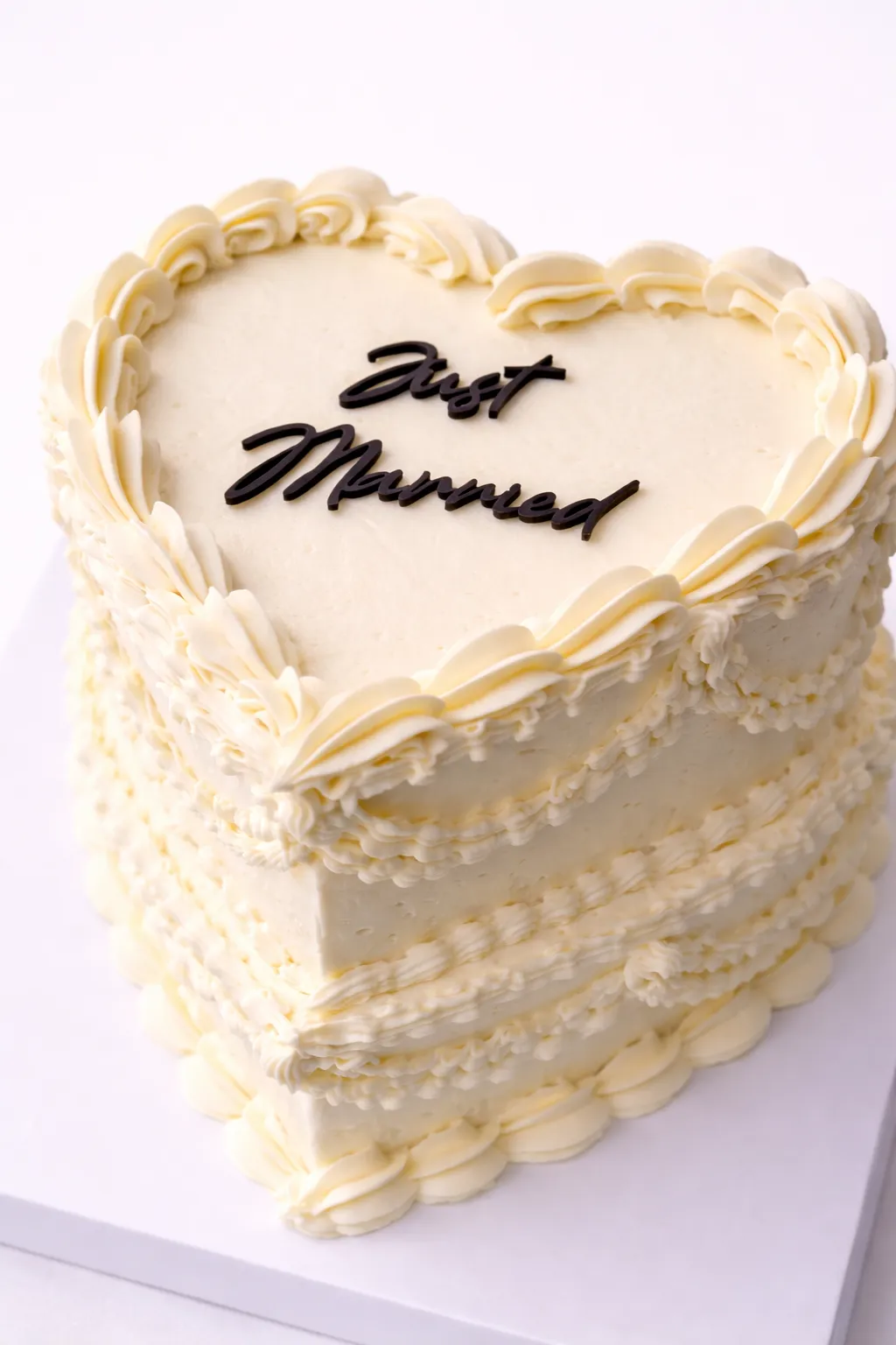 Torta Corazón Just Married 2 pisos